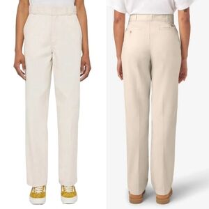 NWT Dickies 874 High Waist Pant In Cream Size Woman's 8/29